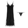 Women's Plus Size Velvet Slit Cami Sleep Dress with Robe for Fall Winter