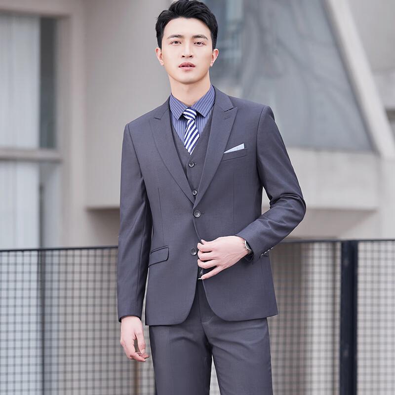 

Классический двубортный деловой костюм Tluoman 3XL