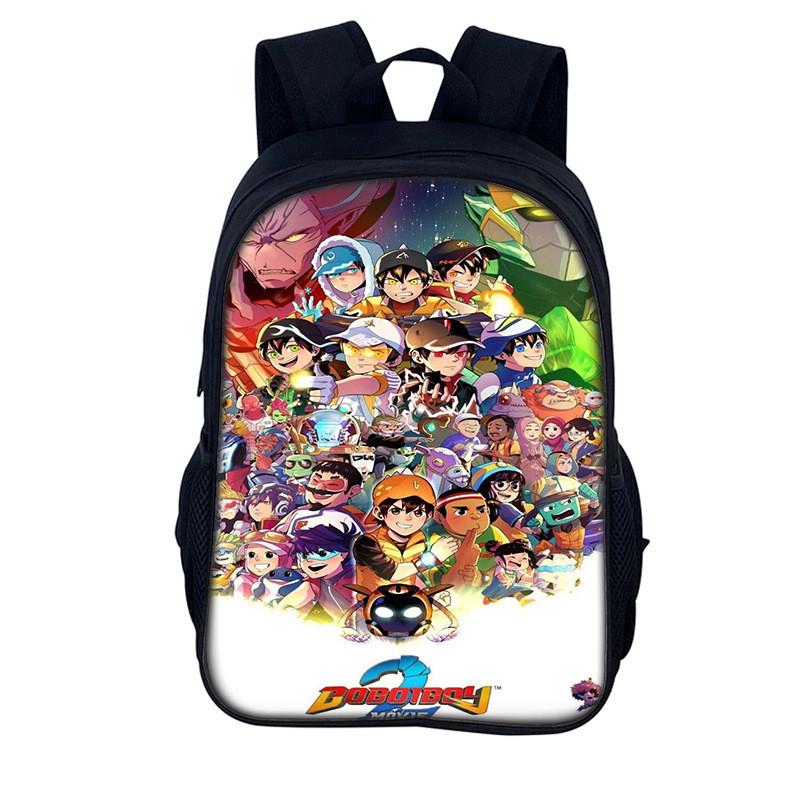 Elements Heroes Boboiboy Kids School Backpack With Durable Nylon Material For Elementary Students