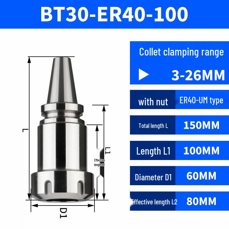 BT30 Serie CNC Werkzeughalter - Hohe Präzision ER11/16/20/25/32/40 für Bearbeitungszentren