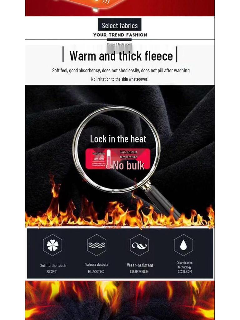 Men's Thick Velvet Chenille Sweater - Solid Color, Half-High Collar, Winter Base Layer