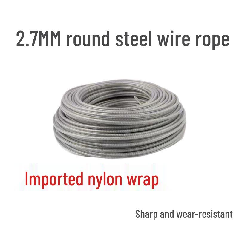 Steel Wire Braided Nylon Trimmer Line: Wear-Resistant, Sawtooth Weeding Rope for Mowing.