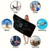 Fierce Wolf Art Beach Towel, Retro Fantasy Theme Quick-Dry Sand-Free Microfiber Bath Towel for Home, Bathroom and Outdoor Travel