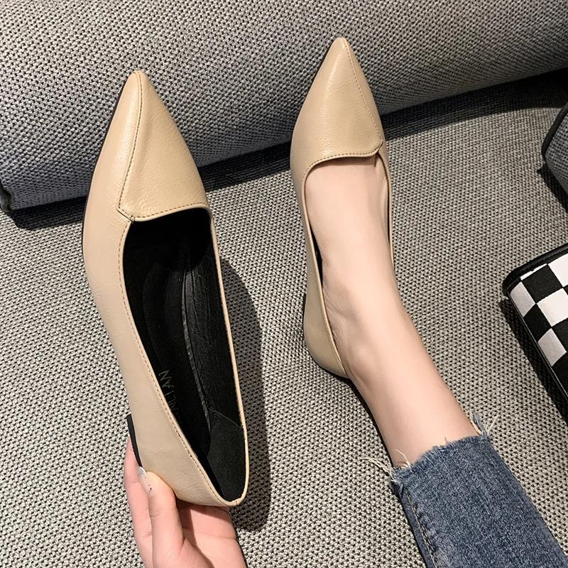 Zapatos de Moda para Mujer con Punta y sin Cordones Verano Mocasines para Mujer Cómodos Zapatos de Barco Amarillos para Señora Planos de Otoño Zapatos Mujer