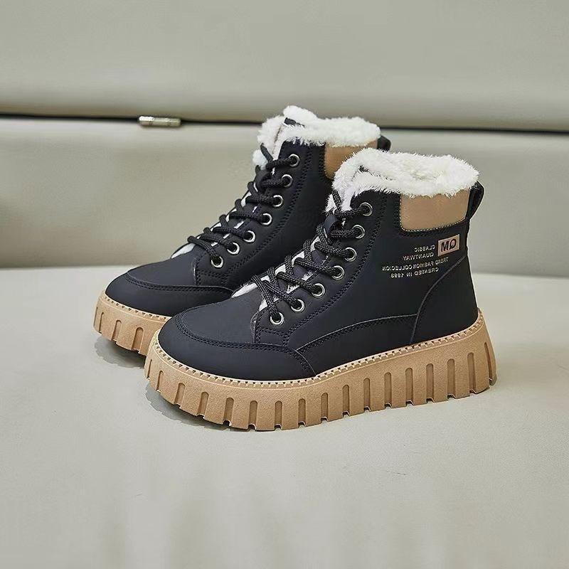 

Winter Martin boots Winter shoes 22 new winter velvet thickened short boots Waterproof and non-slip snow boots Cotton shoes hongjie 35