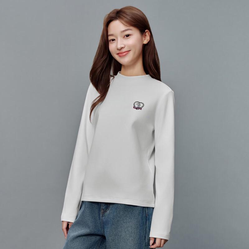 DEESHA Girls' Embroidered Mock Neck Thermal T-Shirt