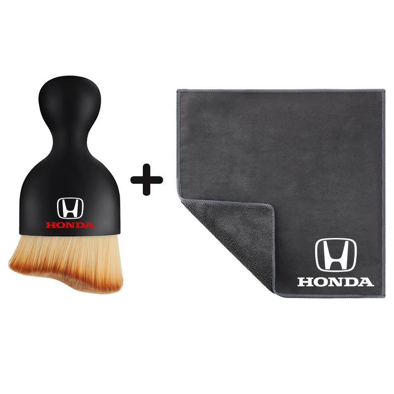 Car Accessories For Honda TYPER Civic XR-V HR-V CRV Fit Accord Odyssey Car Special Cleaning Towels Cleaning Soft Brush Stickers