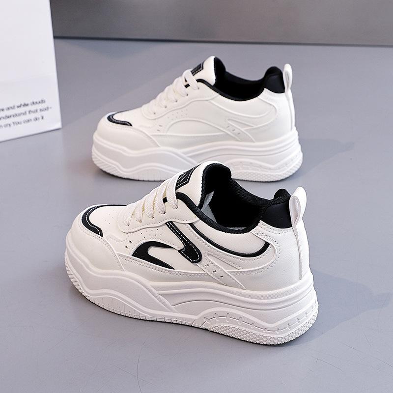 Thick-soled Heightening Board Shoes Women's Spring New Fashion Versatile Casual Shoes Student HXQ