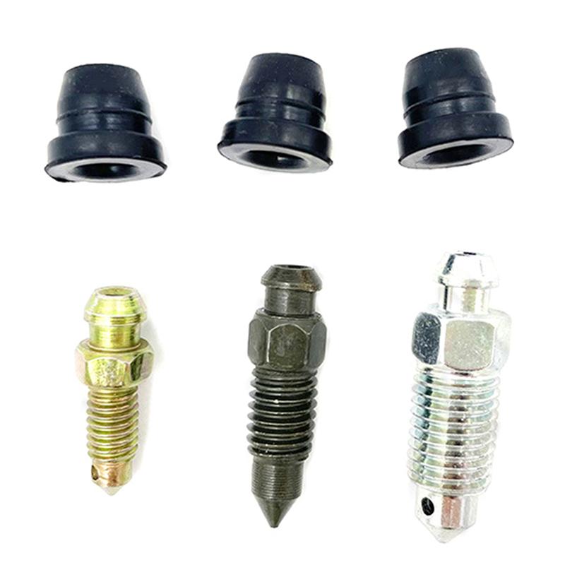 2Pcs Car Accessory Auto Car Motorcycle Brake Pump Brake Caliper Bleed Exhaust Screw Nipple High Quality Dust Cap Fuel System Fittings7