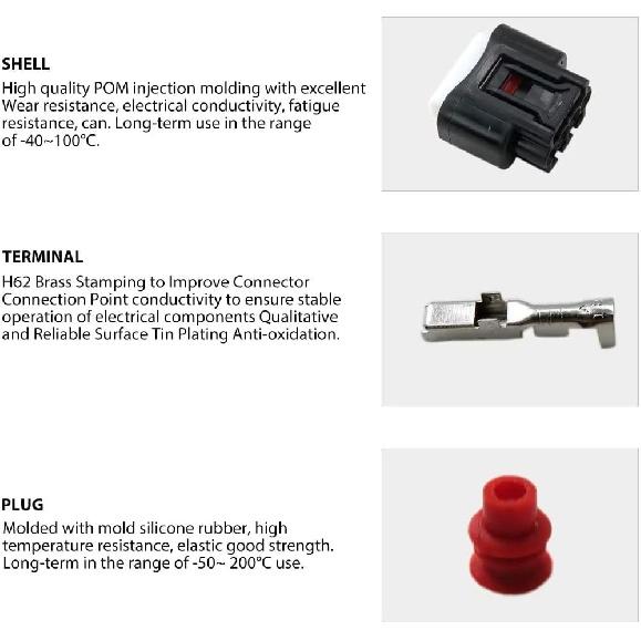 4 Pack 90980-11885 Ignition Coil Plug Connector For Toyota Camry 2002-2008