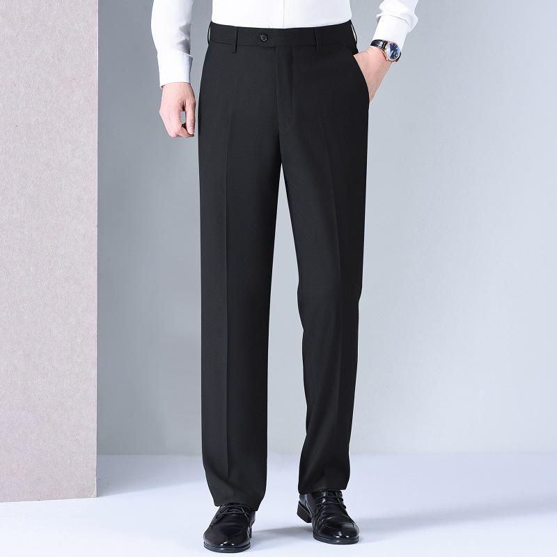 2026 Sommer Herren Anzughose aus Maulbeerseide und Wolle - Für die Mitte des Lebens, Bügelfrei, Gerades Bein, Hochwertiges Gefühl