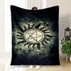 Supernatural Anti-Possession Symbol Wall Art PrintBlanket Flannel Throw Blanket for Sofa, Bed, Travel, Camping, Office, Couch, Chair, And Be