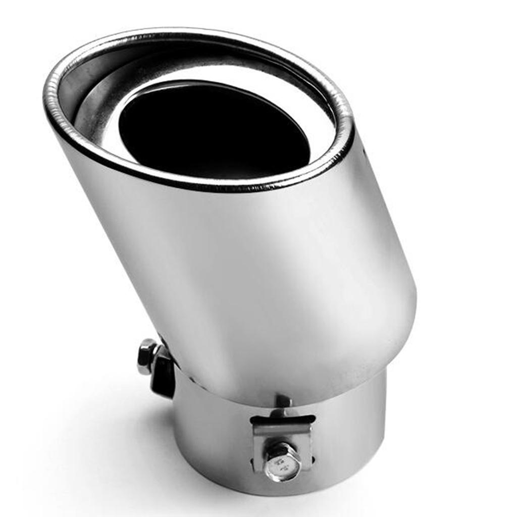 Acero Inoxidable Negro De Escape De Desplegable Tail Pipe Punta Diesel Trim Silenciador