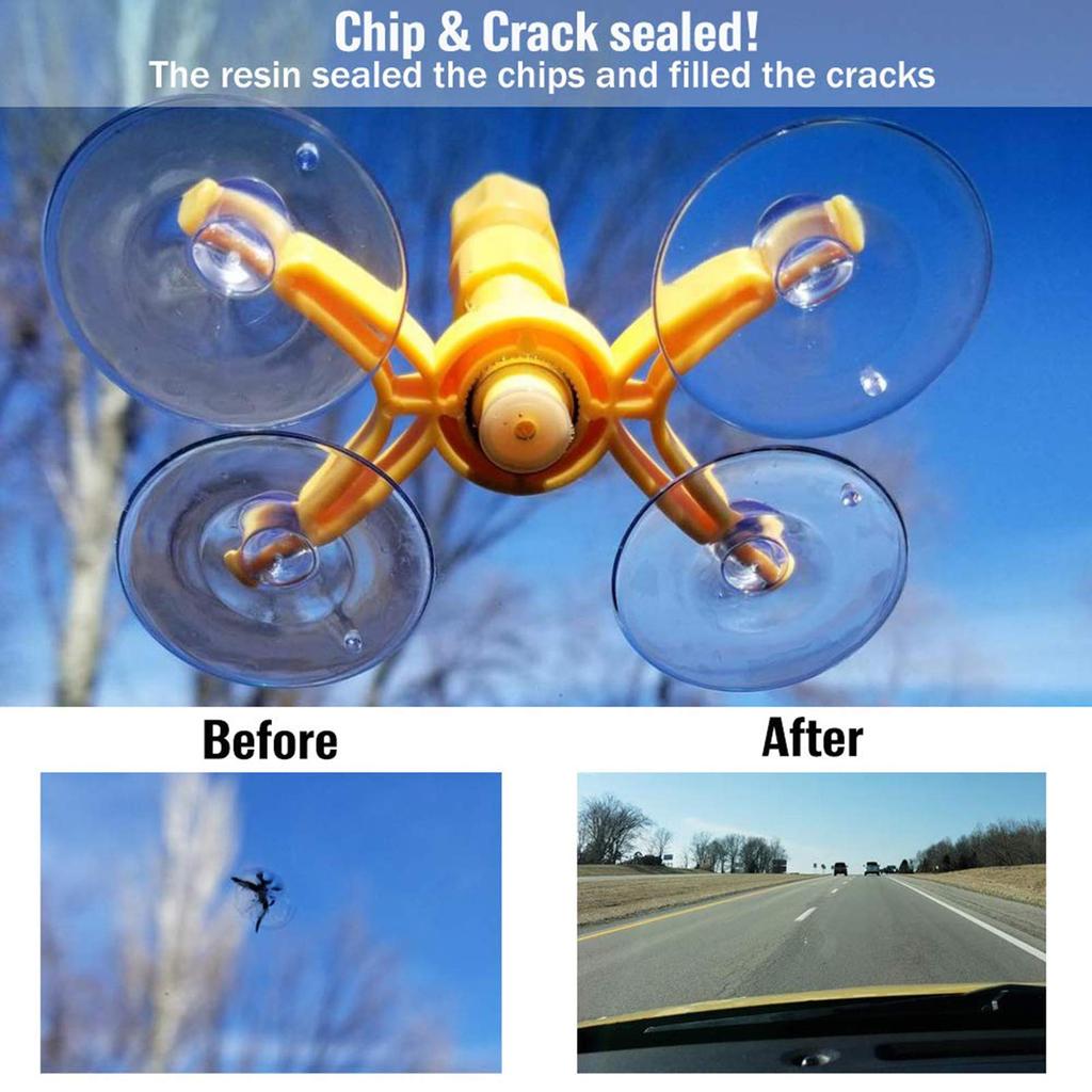 RITYHOFT Windshield Repair Kit, Repair Scratches, Cracks, Small Damage Stepping Stones, Japanese Instruction Manual Included