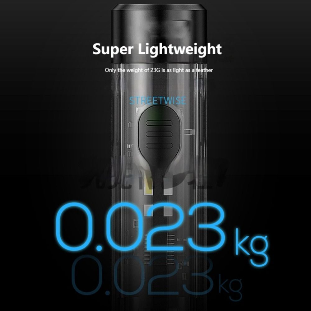 Portable Mini Keychain Flashlight 80 Lumen UV/Red Light Pocket LED Flashlight with 6 Modes USB Rechargeable Small Flashlight