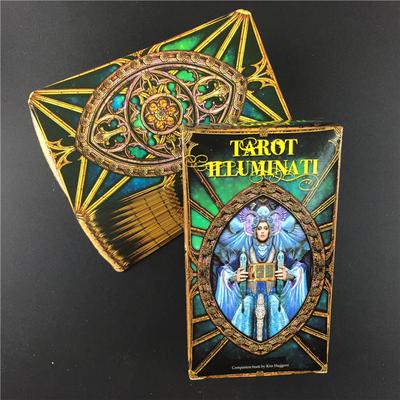 Tarot Illuminati Kit Cartes Oracles Deck Card et Guide Électronique Jeu Jouet Divination E-Guide