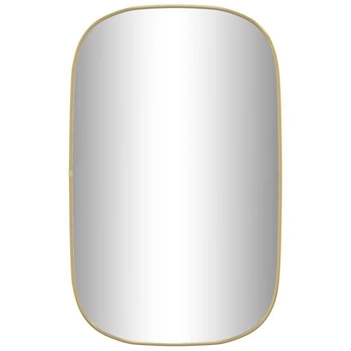 348220 vidaXL Wall Mirror Gold 80x50 Cm