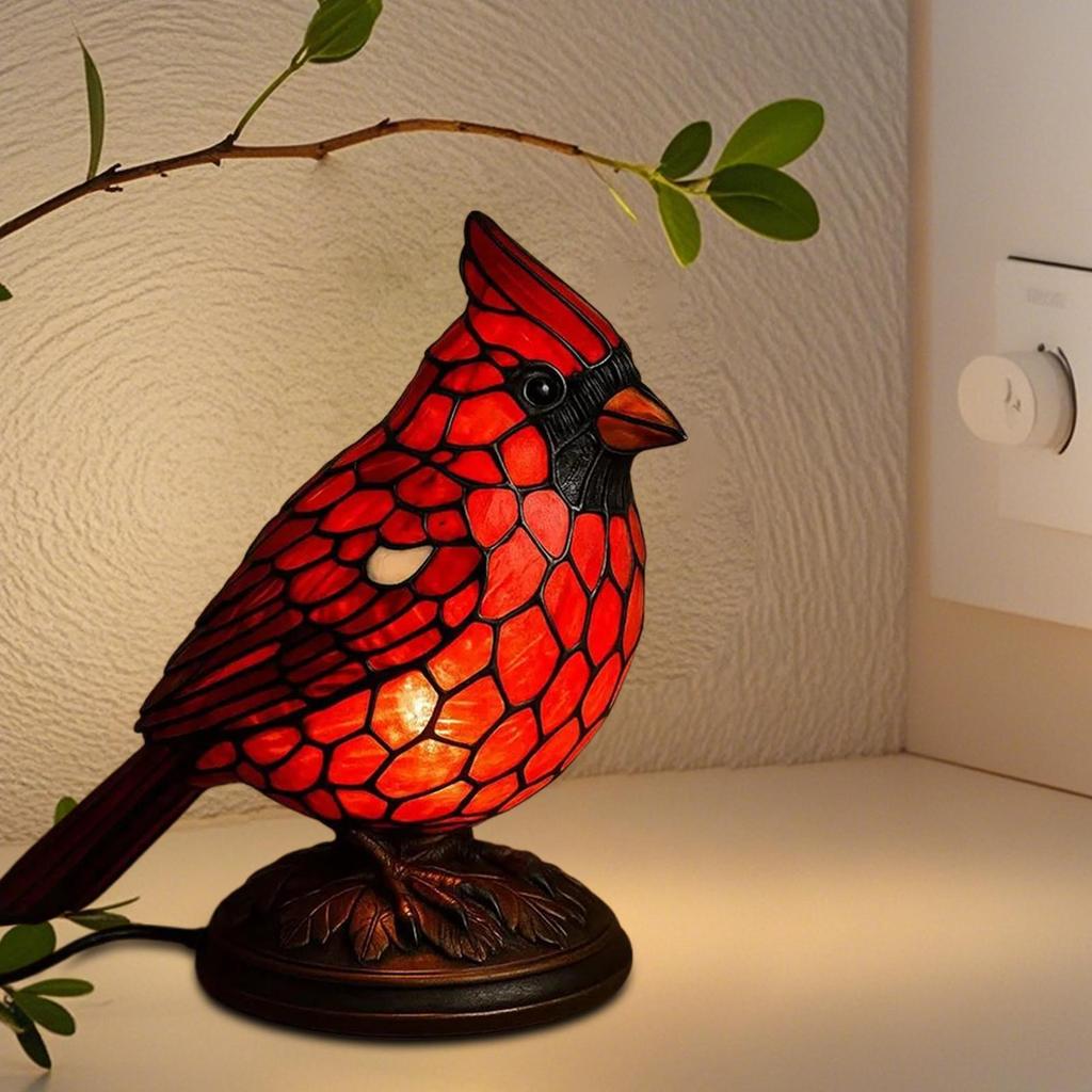 Artistic Animal Theme Kids Night Lighters Small Bird Lamp Realistic Resin Bird Lights Decor Decoration Bird Lamp Bedside Lamps