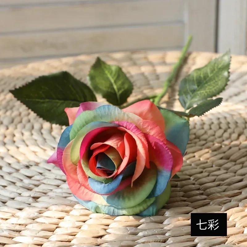 Latex Real Touch Rose Artificial Silicone Rose Flowers for Wedding Home Party Decoration Fake Flower Christmas New Year Gift