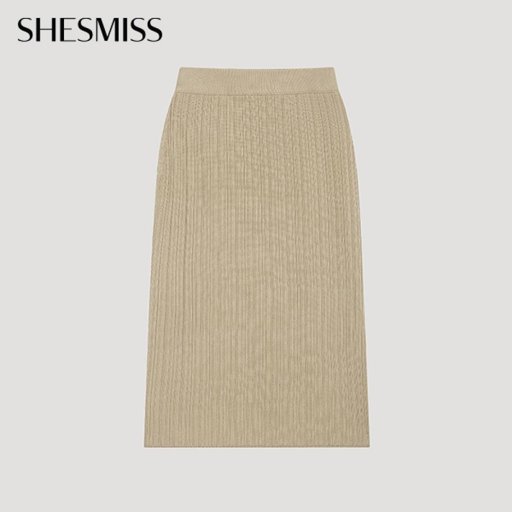 

She S miSS Rib Banding Knit Skirt SSkSko22080 Be beige/55