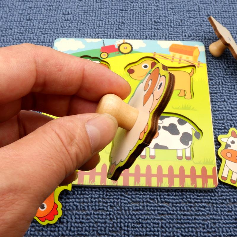 Montessori-Puzzlespielzeug: Baby Aufklärung Steckbrett für Früherziehung und kognitive Entwicklung von Kindern