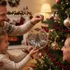 2D Flat Christmas Ornament Shiny Christmas Tree Decor Home Decoration Xmas Hanging Decor  Party