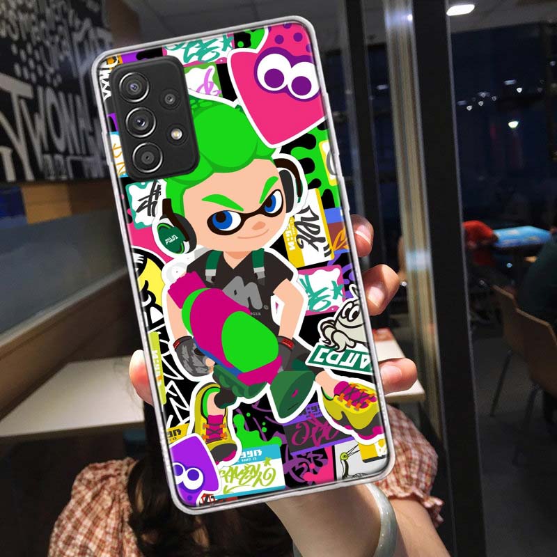 Game S-Splatoons Phone Case for Samsung A54 A57 A37 A17 A14 A15 A12 A24 A34 A55 A35 A25 A52S A07 A05S A04S A22 A32 A72 Galaxy No