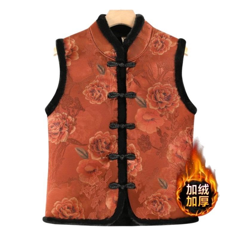 Thickened Autumn and Winter Vest for the Elderly, New Vest, Velvet Warm Jacket Vest