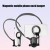 Uniwersalny magnetyczny uchwyt na szyję do telefonów, stojak na telefon, obrót o 360 stopni, zestaw głośnomówiący na szyję