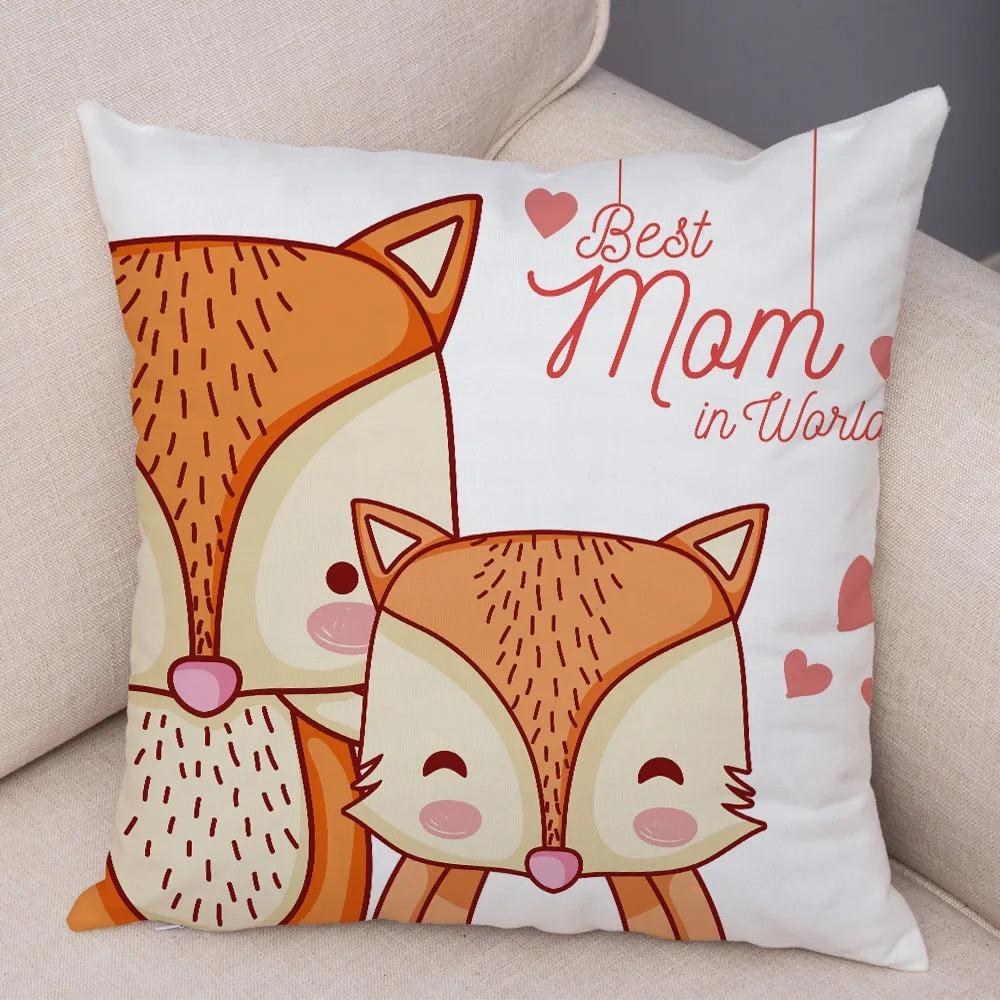 Cartoon Fox Rabbit Print Pillowcase Car Ornaments Office Living Room Home Pillowcase