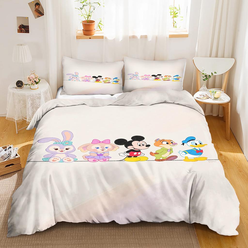 Mickey Printed Bedroom Bedding Set Duvet Cover Christmas Gifts Comforte Cartoon With Pillowcase Children's Suitable and Adults