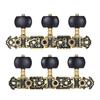 Alice 2 Pcs (L&R) Classical Guitar Tuning Peg Gold and Black Plated Acoustic Guitar Machine Heads 1 : 14 Tuning Keys