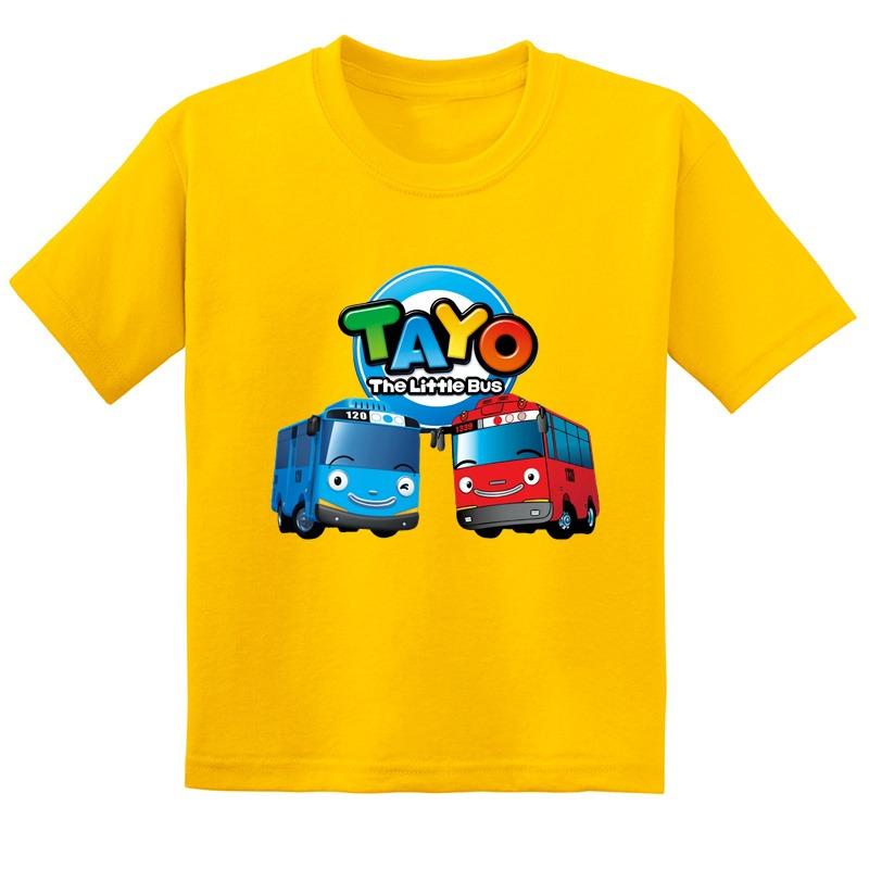 Tayo the Little Bus Print Cartoon Cute Kids T Shirt Funny Baby Boys Girls Clothes Summer Children Cotton Short Sleeve T-Shirt