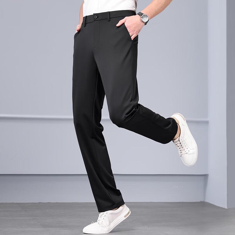 Men's Mulberry Silk Blend Stretch Casual Business Pants