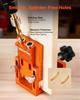 Pocket Hole Jig Kit, 12 Mm To 48 Mm Adjustable, Jig Pocket Hole System with Step Drill, Hex Wrench, Drill Stop Ring, Square Drive Bit, Plugs and