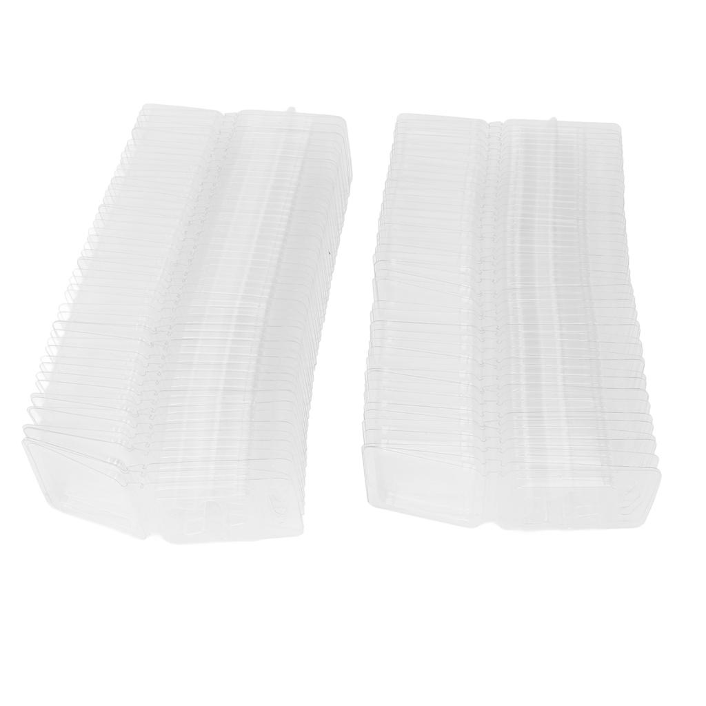 100 Packs Wax Melt Clamshell Molds Containers Clear Empty Plastic Tray for Valentine Day Wickless Tarts Candle Making