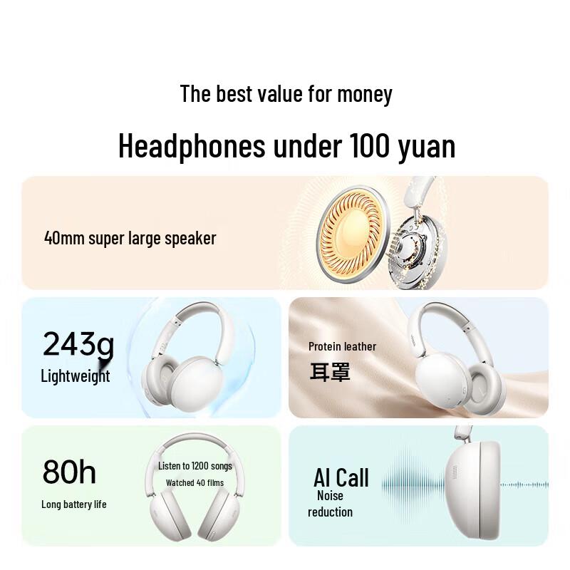 Ugreen HiTune Max2 Over-Ear Bluetooth Gaming Headphones