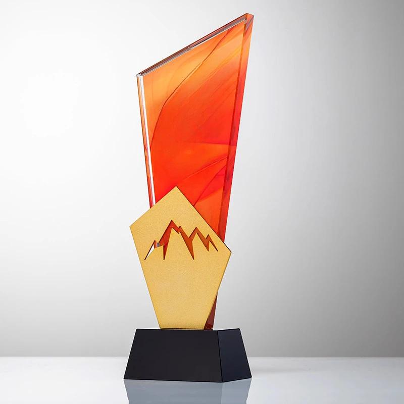 Customized High-end Metal Crystal Trophy, Excellent Staff Company Annual Meeting Awards, Home Decorations Outstanding Medal, 1Pc