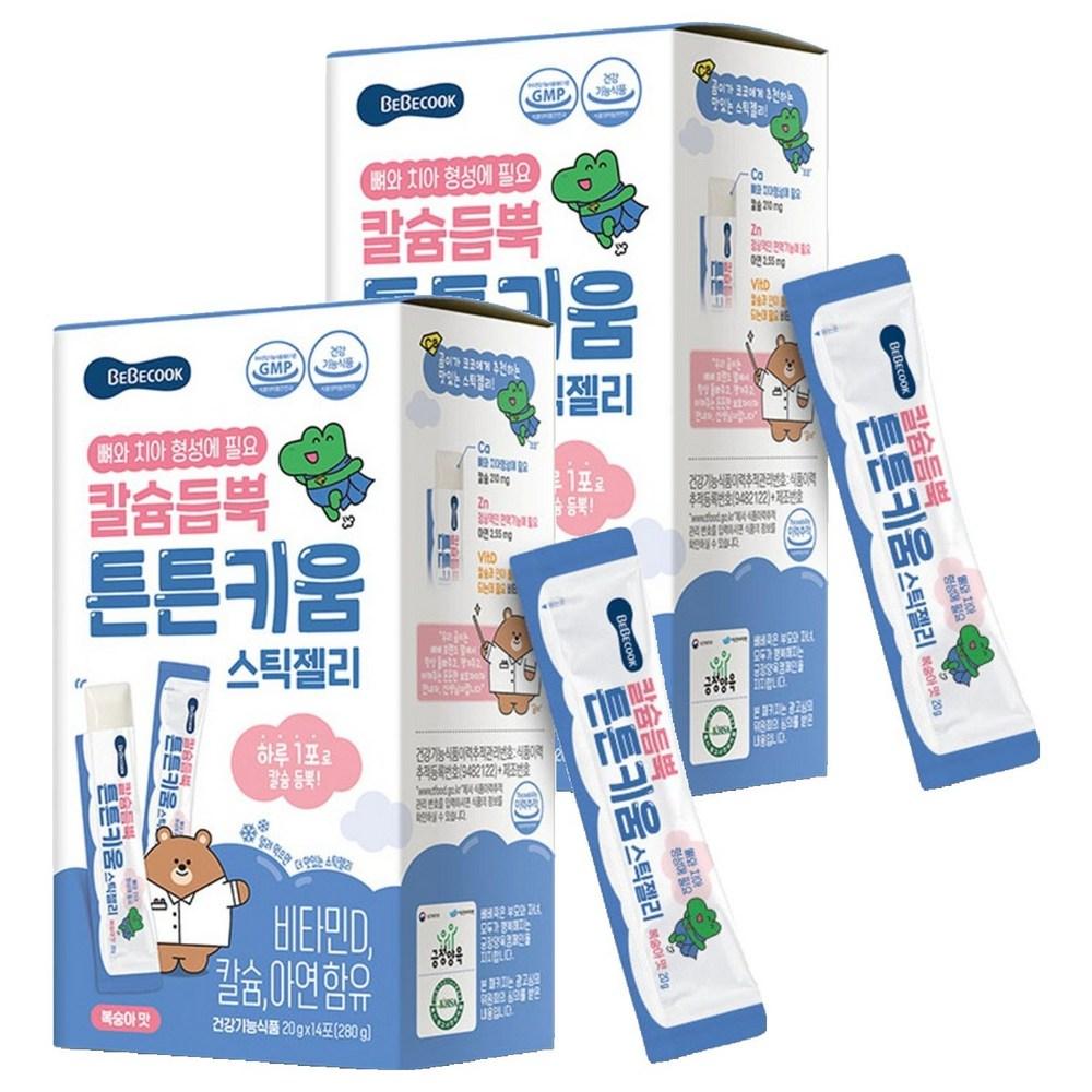 Bebecook Calcium-Rich Strong Growth Stick Jelly 14p 2 Pcs 280g