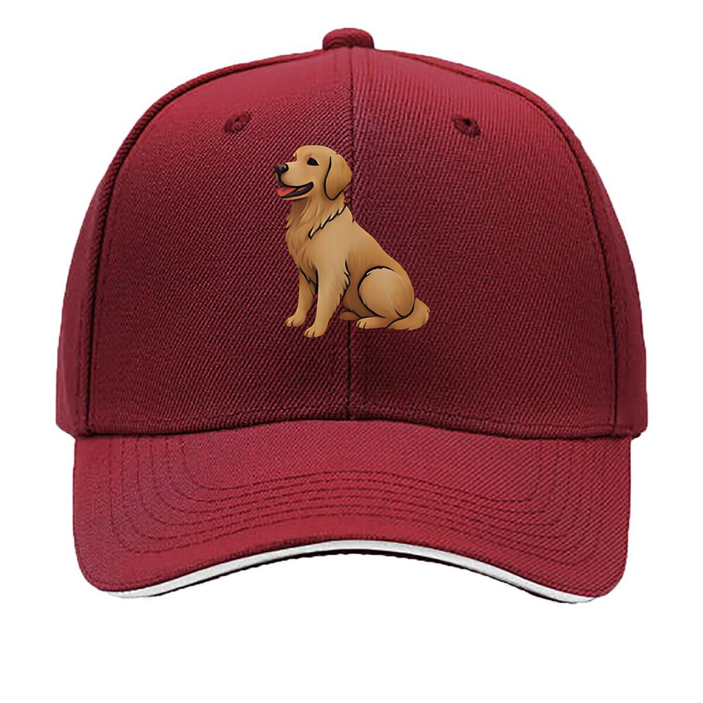 Cartoon Golden Retriever Resin OrnaUnisext Hip Hop Hat Fashion Outdoor Sports Sandwich Baseball Cap