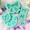 Mini Love Heart Bow Silicone Mold Handmade Soap Making Mould for DIY Baking Fondant Chocolate Wedding Cake