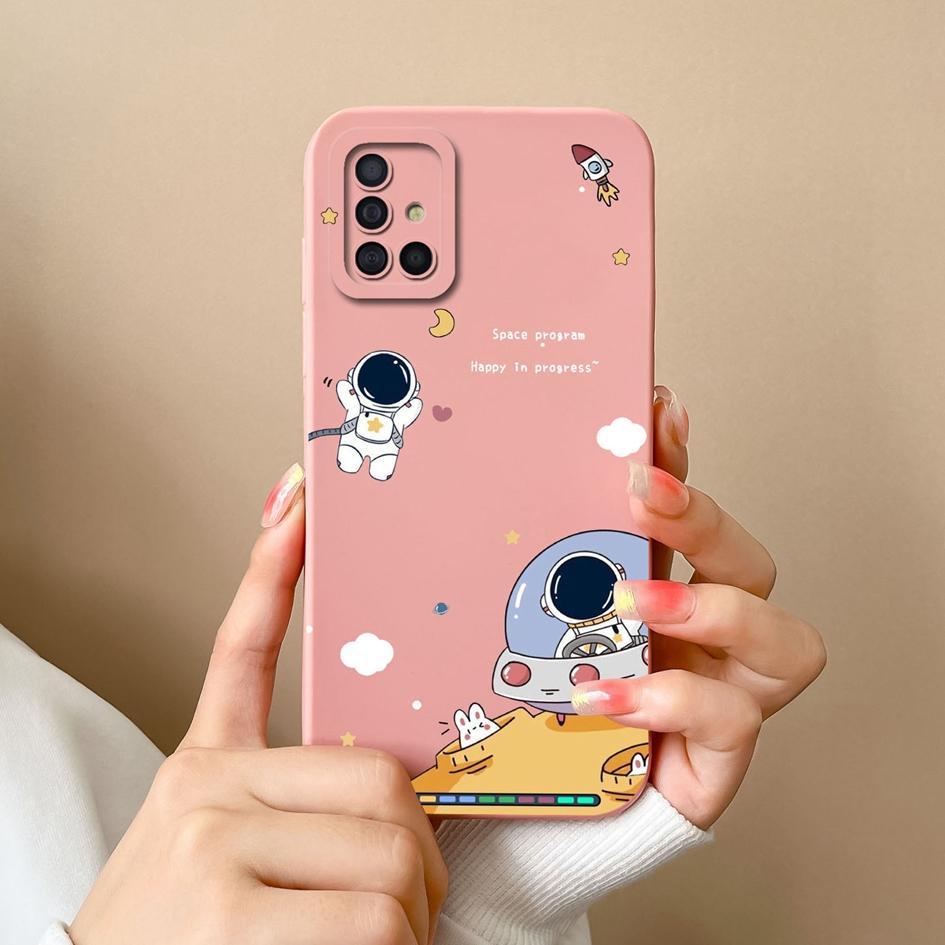 Phone Case For Samsung A51 A71 A 51 Cover Fashion Design Shockproof Matte Liquid Silicone Soft Bumper For Galaxy A 71 A31 Fundas