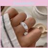 Chic Heart Motif Adjustable Ring For Women Featuring Rhinestones Sparkling