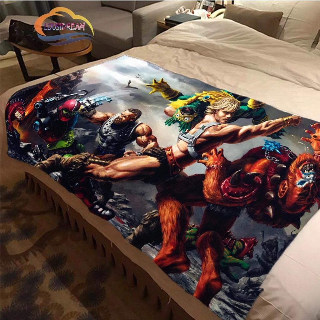 Cartoon Masters of the Universe Wool Blanket Jindian Animation Cashmere  Fashion  Portable Flannel Warm Camping