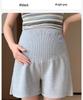 Maternity Casual Wide-Leg Cotton Shorts - Solid Color, Three-Quarter Length, Summer Wear