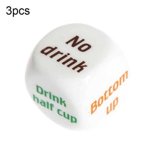 3Pcs/Set Funny Drinking Sip Dice Roll Decider Game Party Bar Pub Club Toy Gift