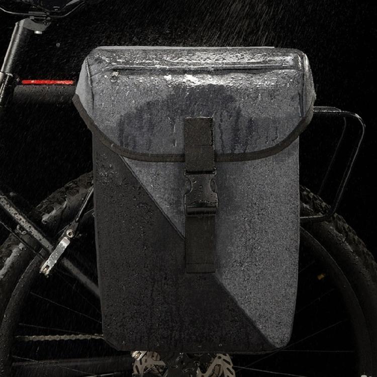 Weatherproofed Cycling Panniers Bag With Carbon Texture Multiple Pocket Organization for Outdoor Exploration