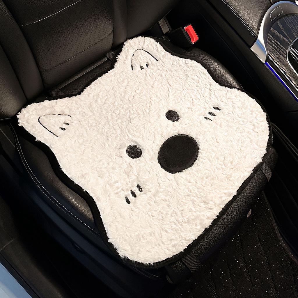 Car Seat Cushions Winter Plush Thick Car Seat Cushions Cute Cartoon Car Interior Products