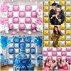 25PCS/Set Double Side Balloons Background Wall Multicolor Square Balloon Wall Backdrop Garland Kit Decoration Supplies