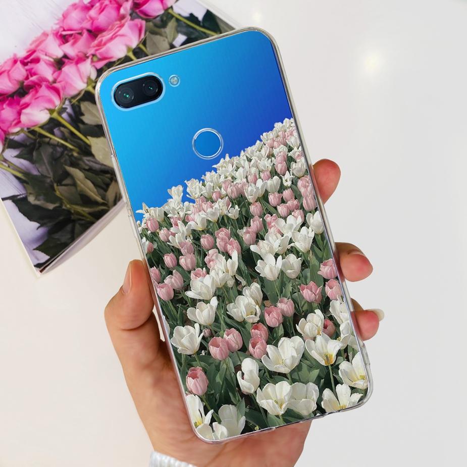 For Xiaomi Mi 8 Lite Case Cute Painted Cover Clear Silicone Phone Case For Xiaomi Mi 8 Lite 8Lite Back Cover 6.26'' Fundas Coque